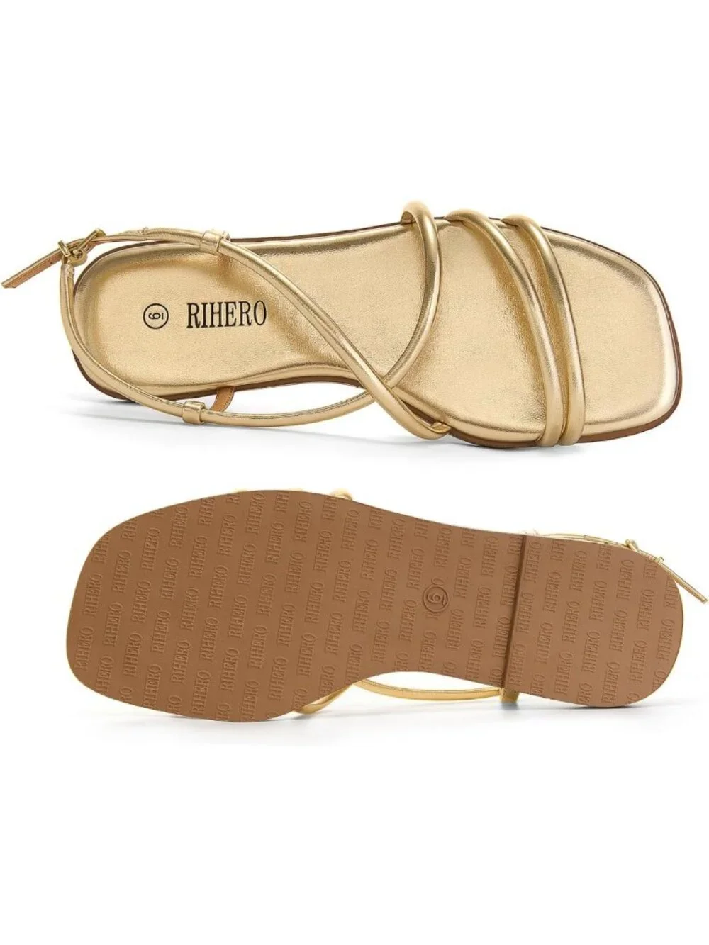 Stylish Women's Strappy Flat Sandals - Summer Lace-Up, Open Toe, Comfortable
